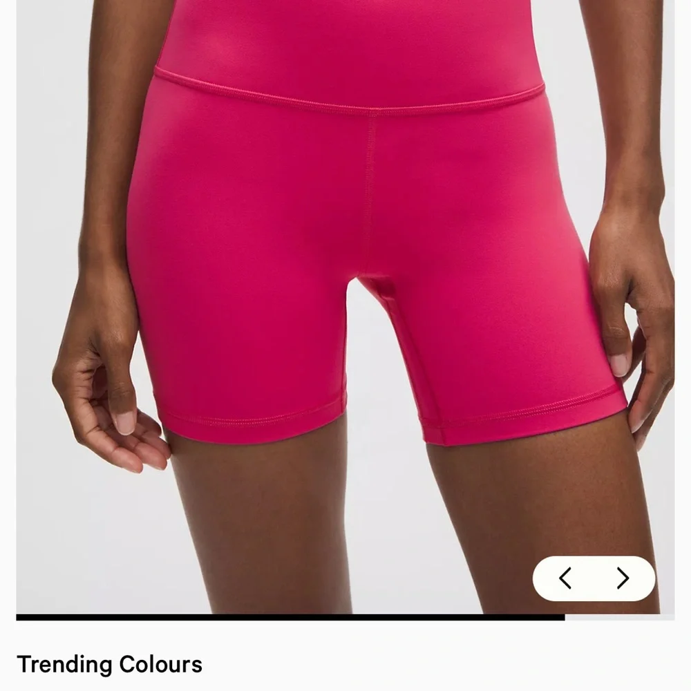 Lululemon Women's Pink Biker Shorts 6” - Picture 1 of 6